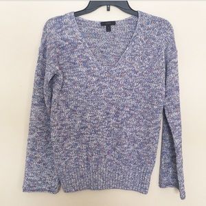 J.crew multi color knitted v neck sweater XS